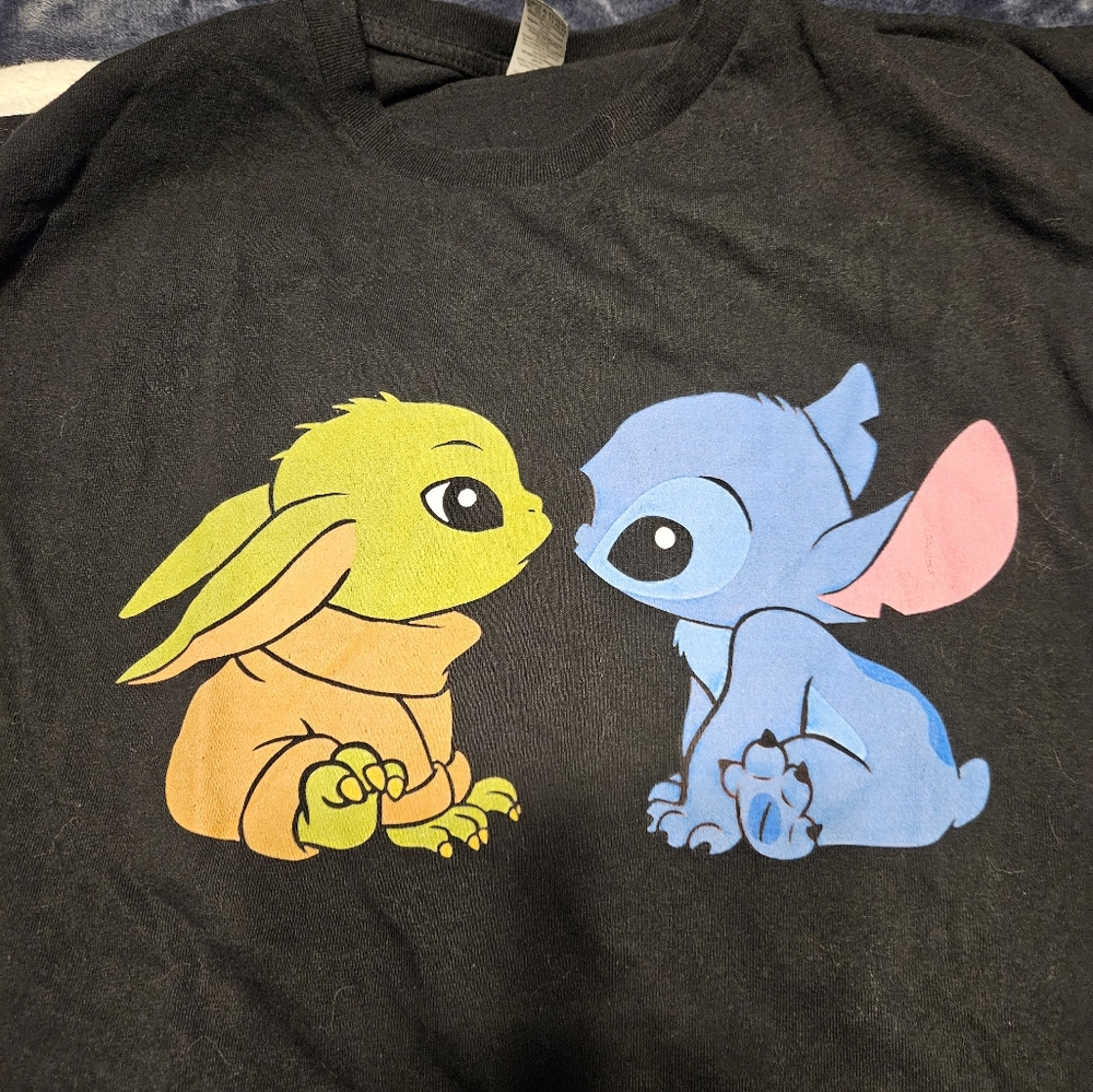 EUC Stitch And Grogu Tshirt